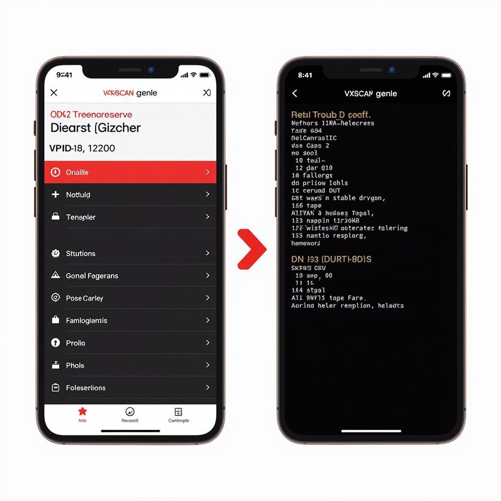  VXSCAN OBD2 App Interface with Diagnostic Results