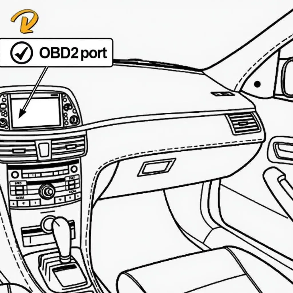 Location of the OBD2 port in a 2005 Mercedes E500