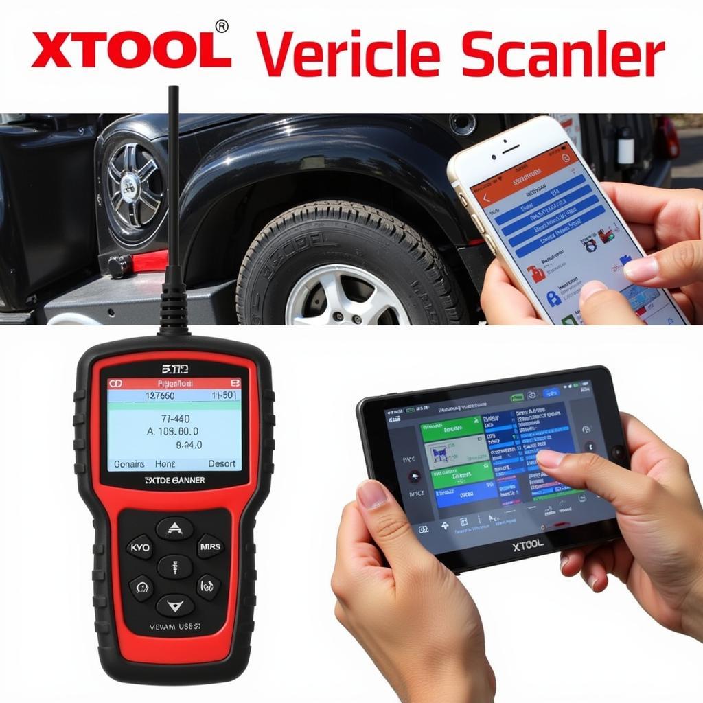 XTOOL U480 OBD2 Scanner connected to a car's OBD2 port.