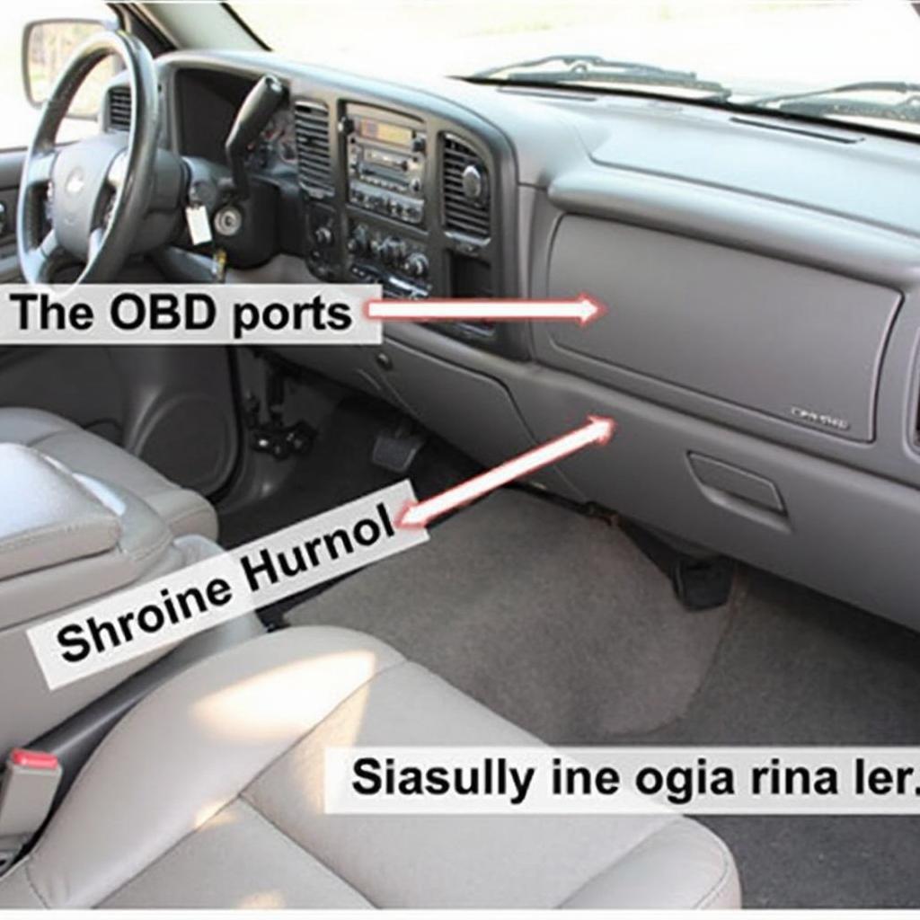 2007 Chevy Silverado OBD2 Connector Location under the dashboard