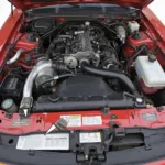 1987 Mustang GT Engine Bay Showing Diagnostic Connector Location