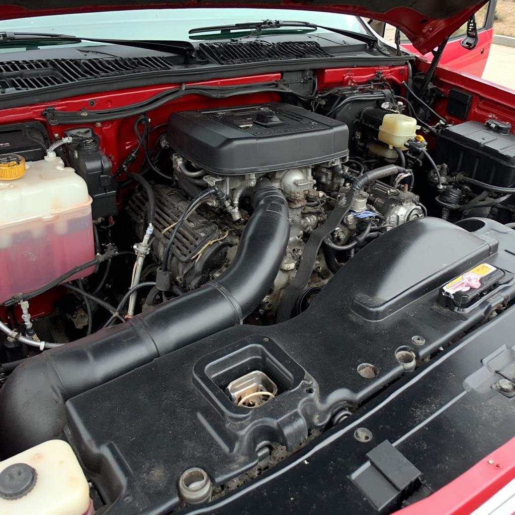 1995 Silverado Engine Bay after OBD2 Conversion