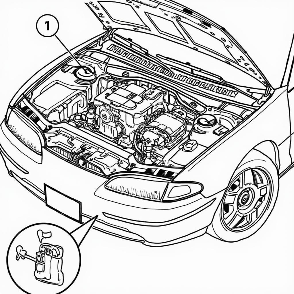 1995 Ford Thunderbird Engine Bay