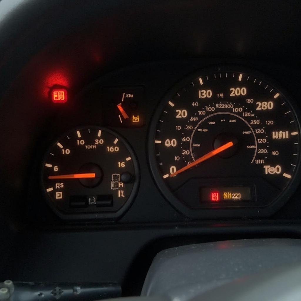 1996 F150 Dashboard with Illuminated OBD2 Air Icon