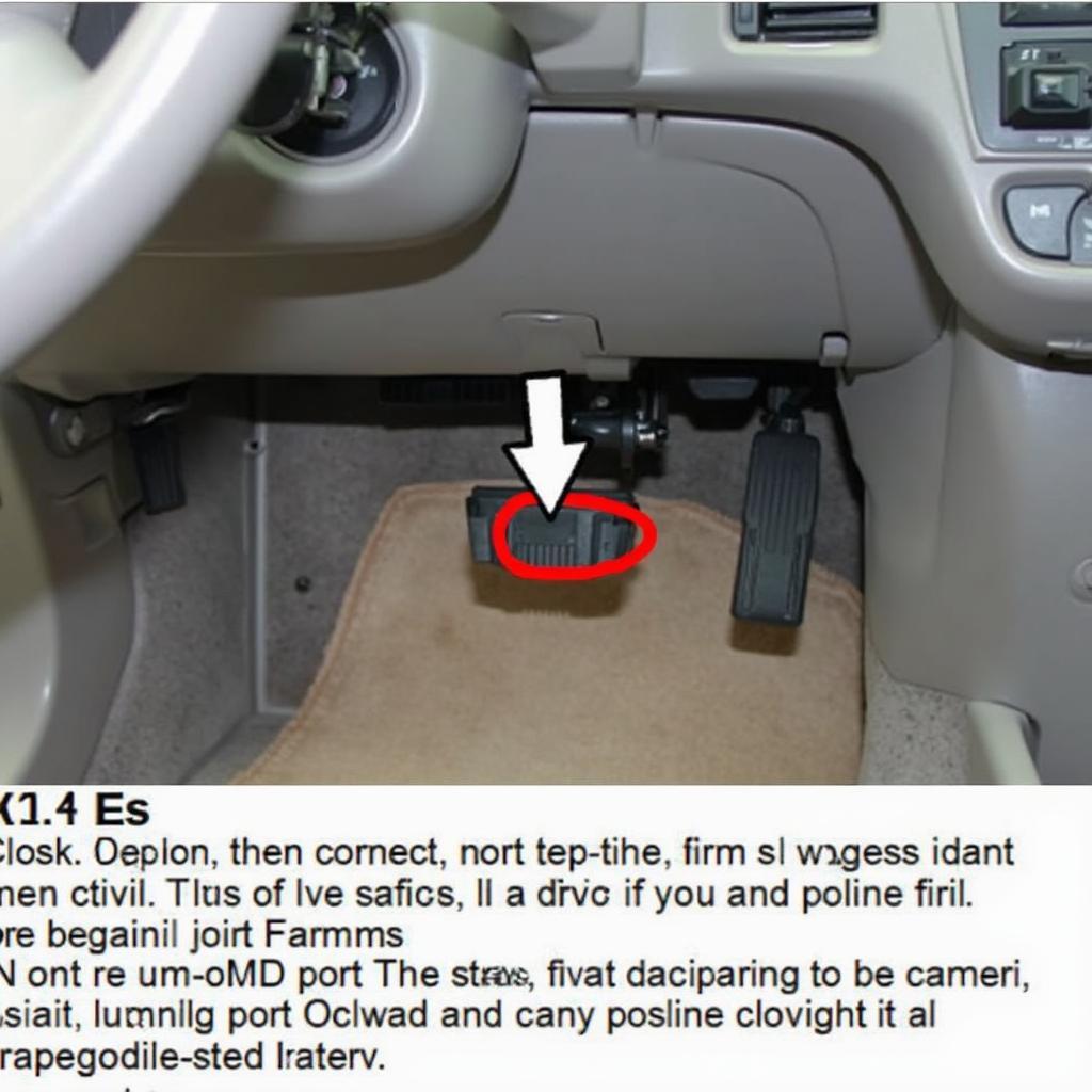 1996 Honda Odyssey OBD2 Port Location Under Dashboard