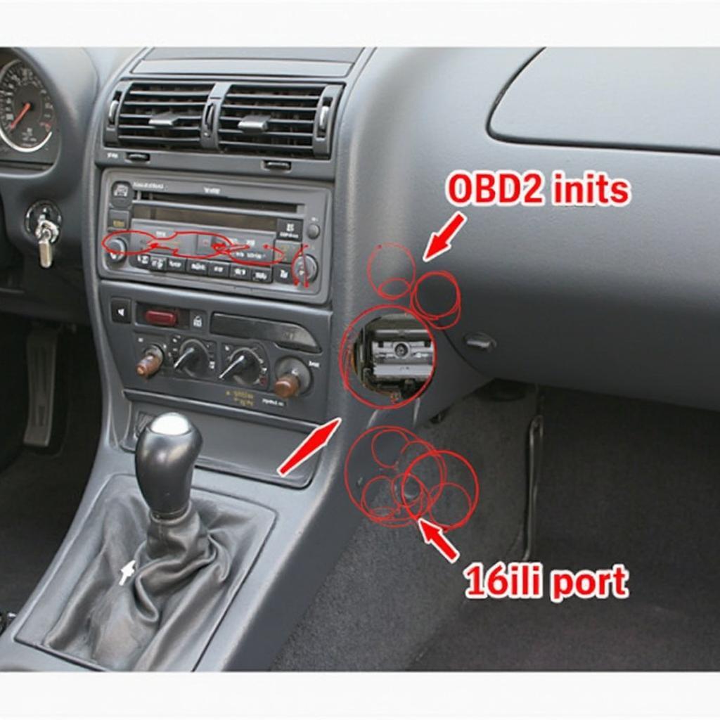 1997 BMW Z3 OBD2 Port Location Under the Dashboard