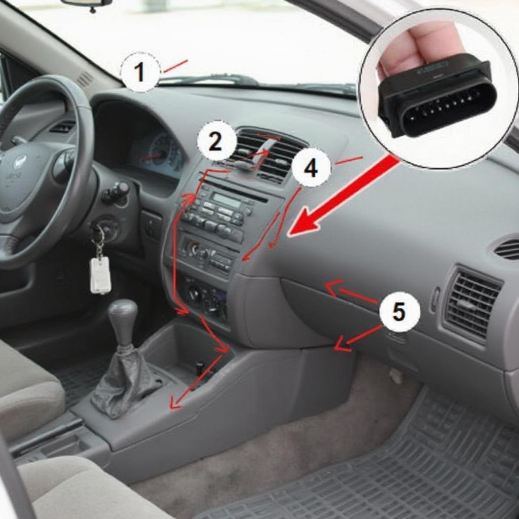 1997 Honda Civic OBD2 Port Location