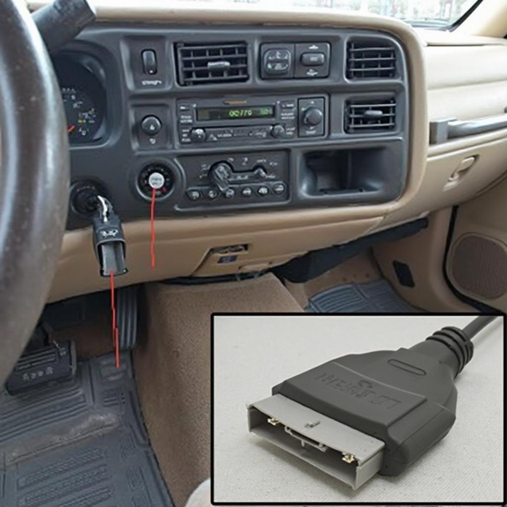 1998 Chevy Blazer OBD2 Port Location Under Dashboard