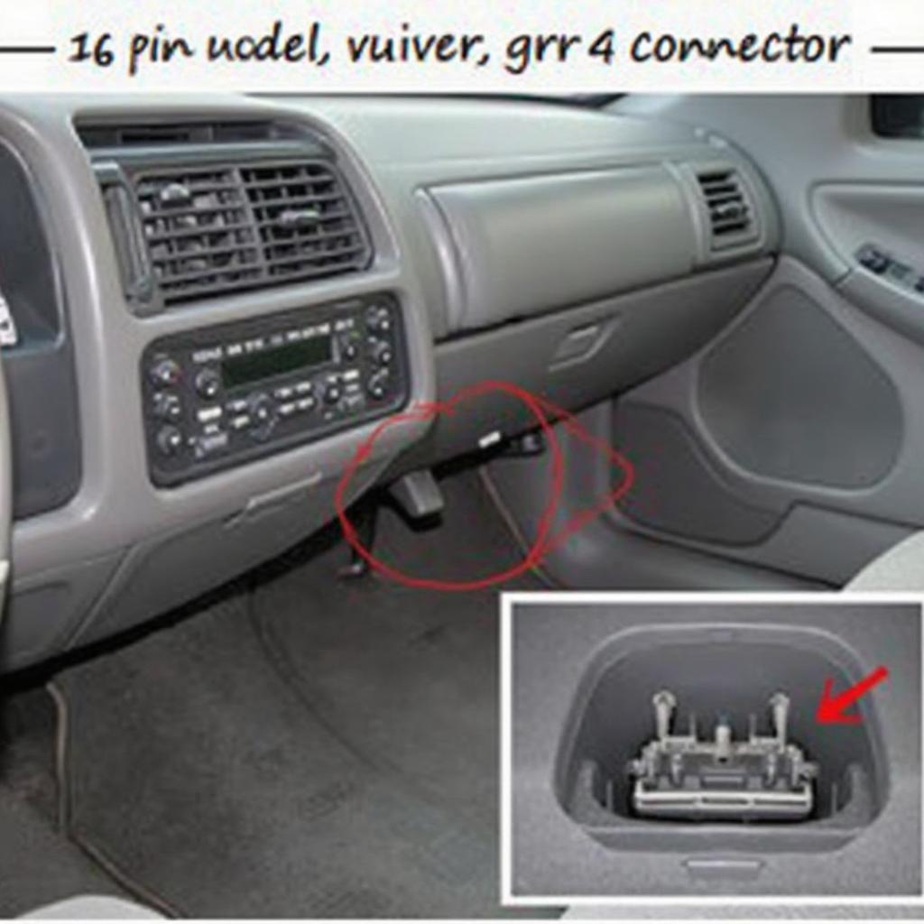 1999 Chevy Monte Carlo OBD2 Connector Location