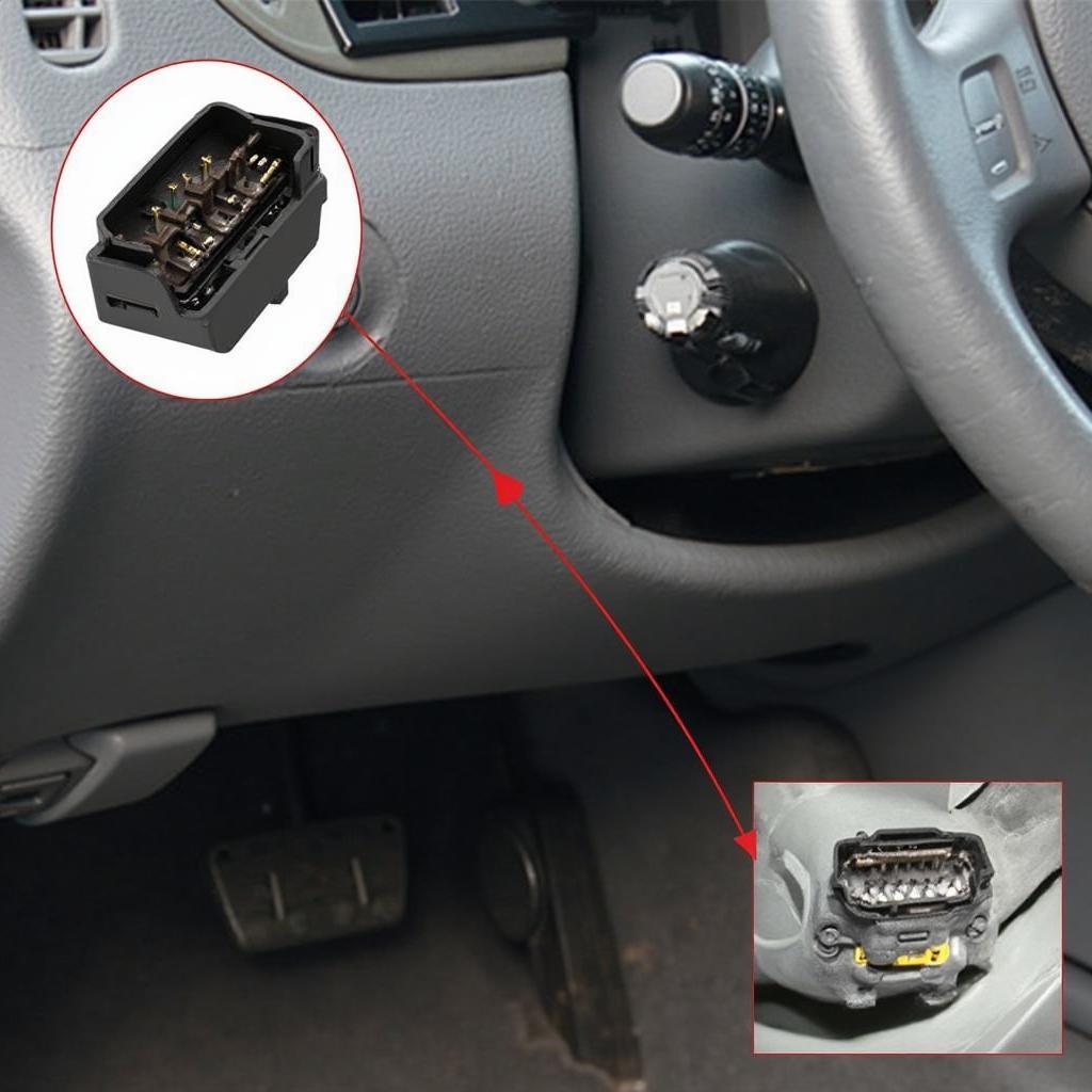 1999 Mustang OBD2 Port Location Under Dashboard