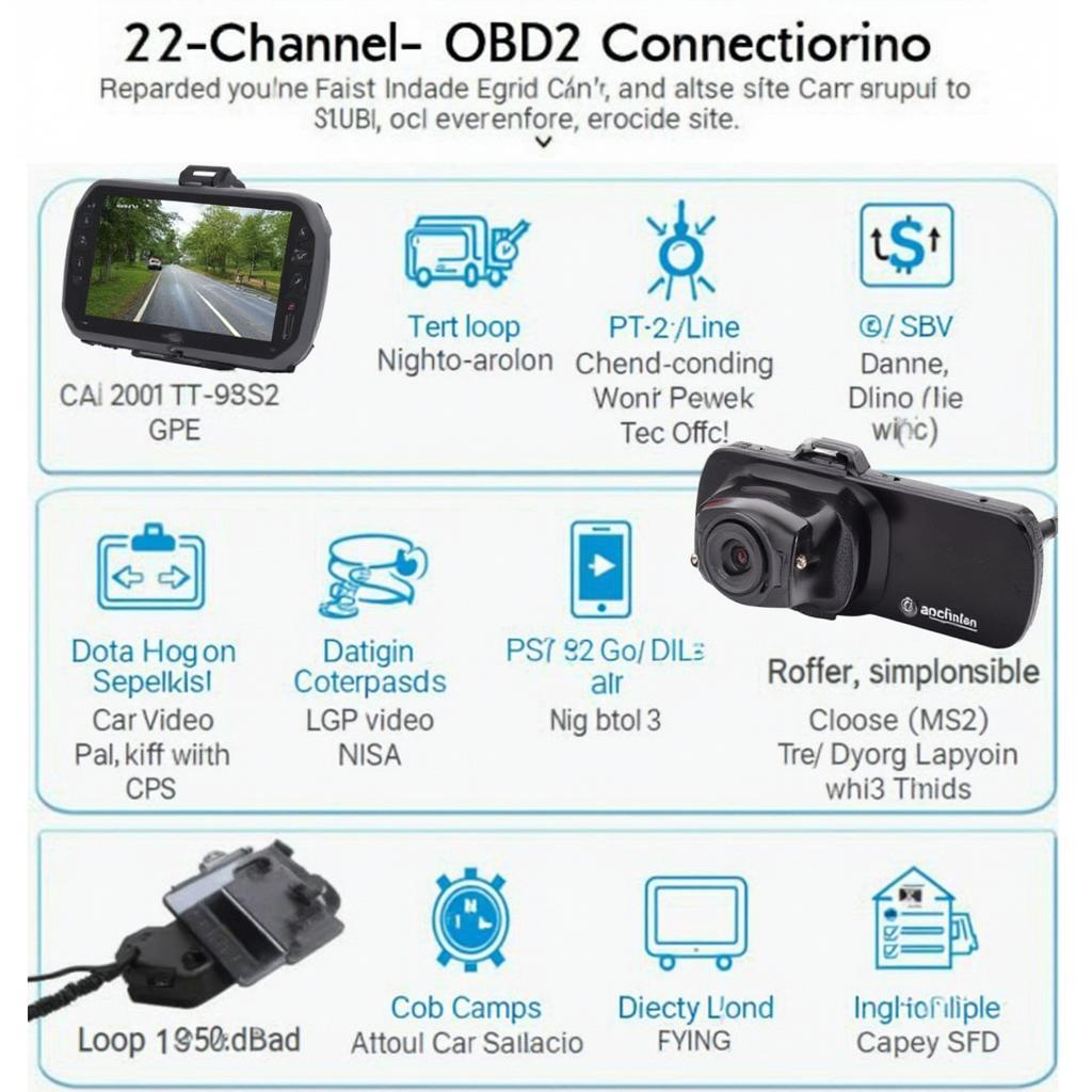 2 Channel Dash Cam with OBD2 Features