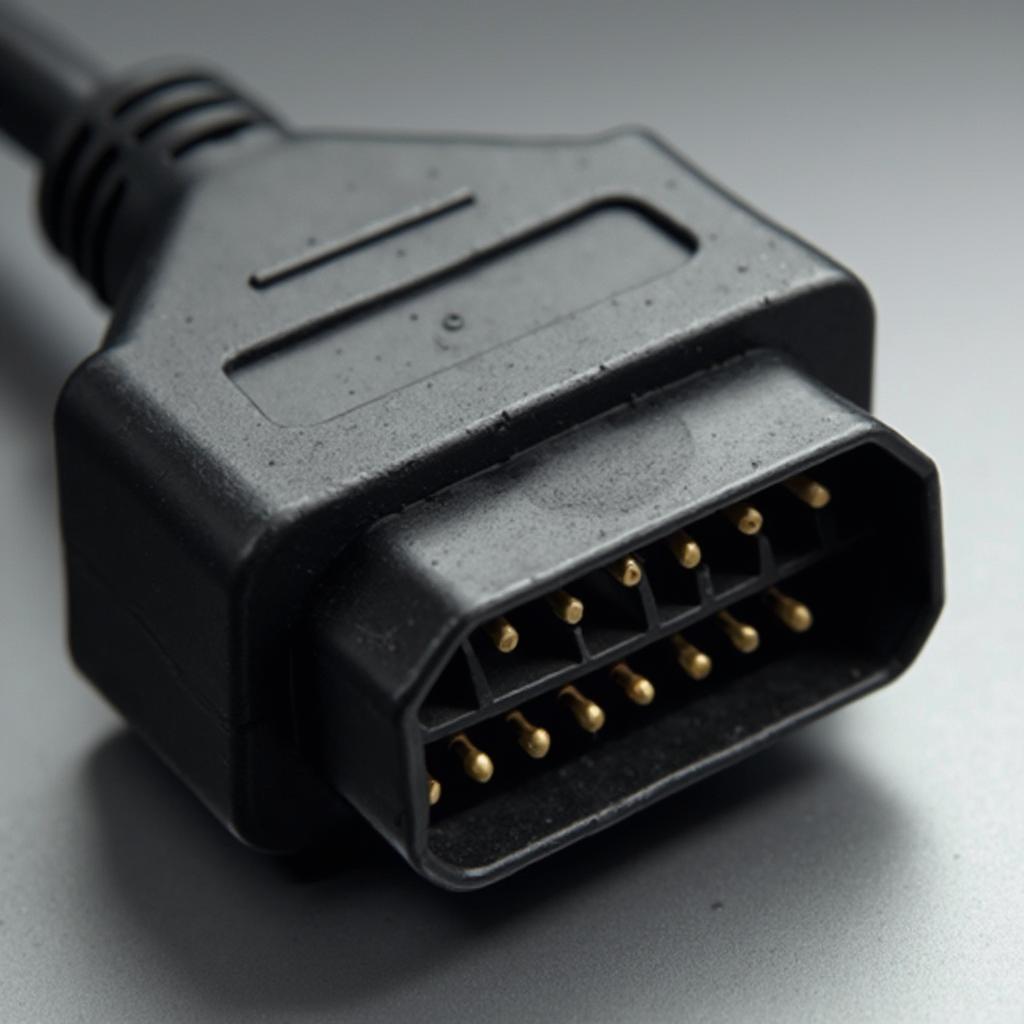 Close-up of an OBD2 Connector in a 2000 Georgie Boy