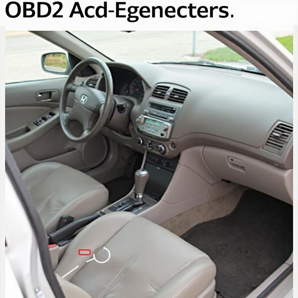 2001 Honda Accord OBD2 Connector Location Under Dashboard