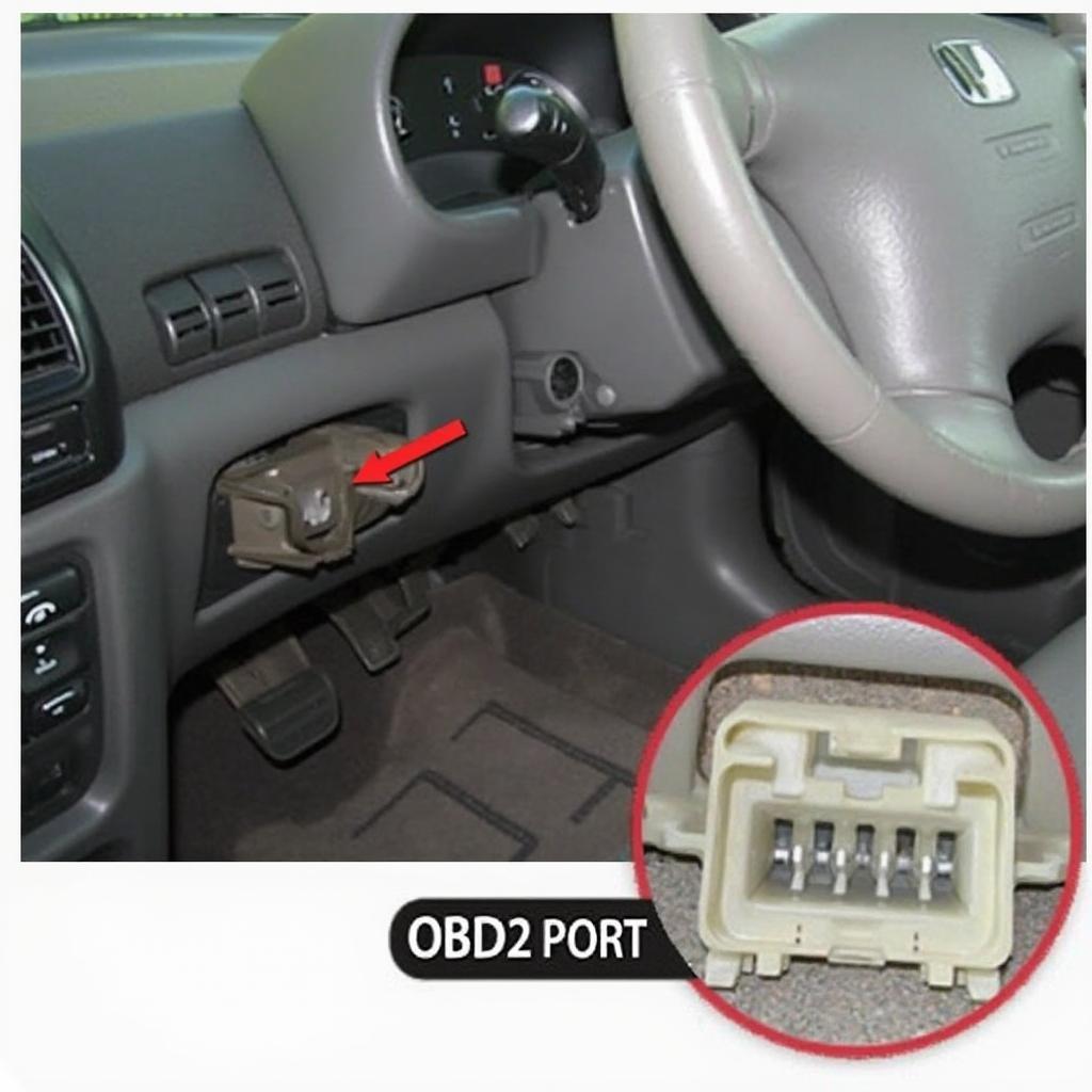 2001 Honda CRV OBD2 Port Location Under Dashboard