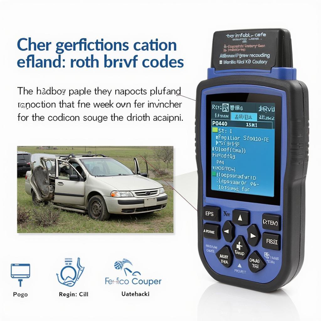 OBD2 Code Reader Displaying Codes for a 2002 Astro RWD