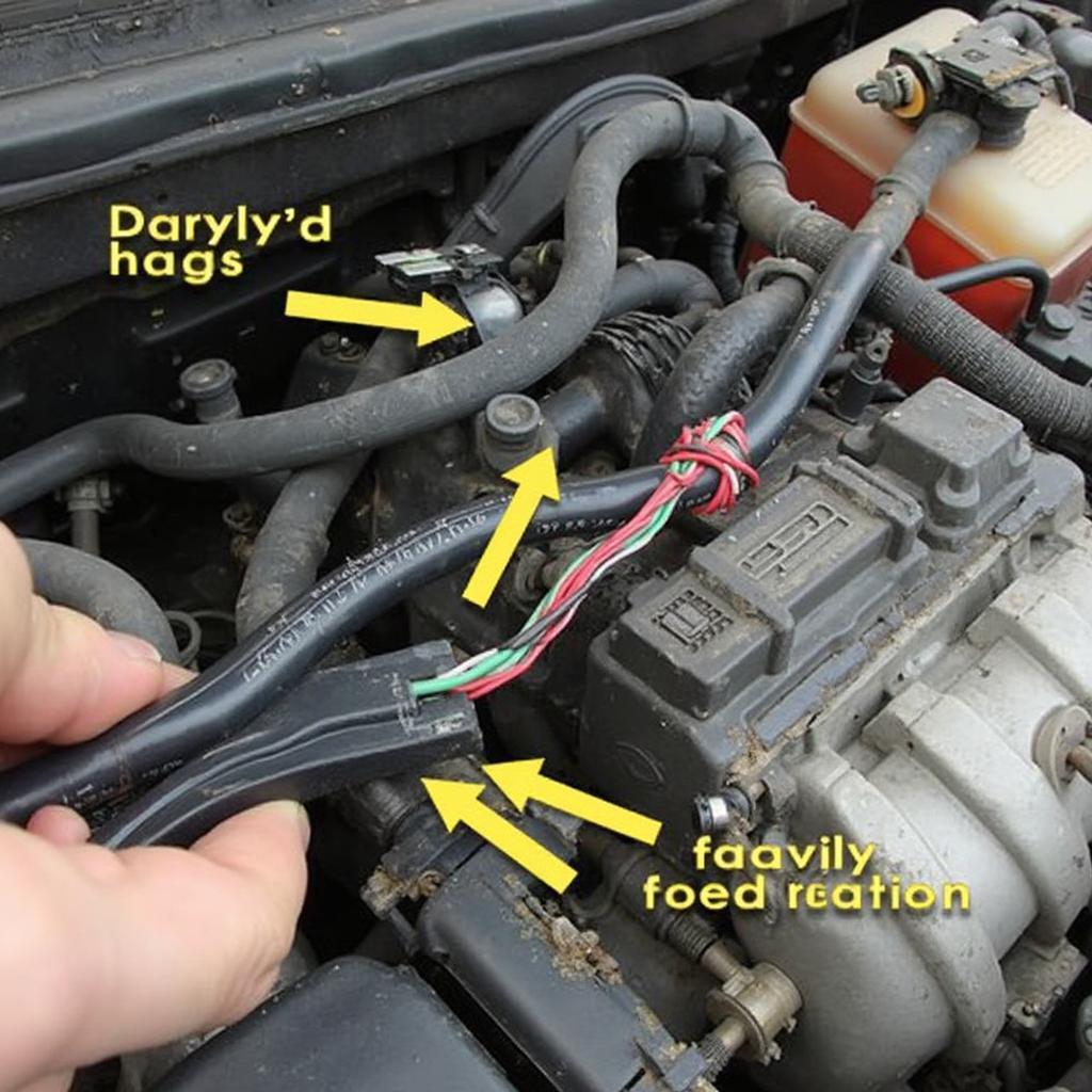 Inspecting the MAF Sensor Wiring on a 2002 Volvo S40