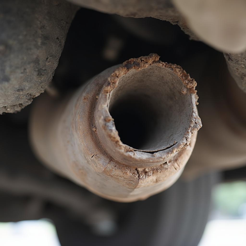 Inspecting the Catalytic Converter on a 2003 Dodge Dakota