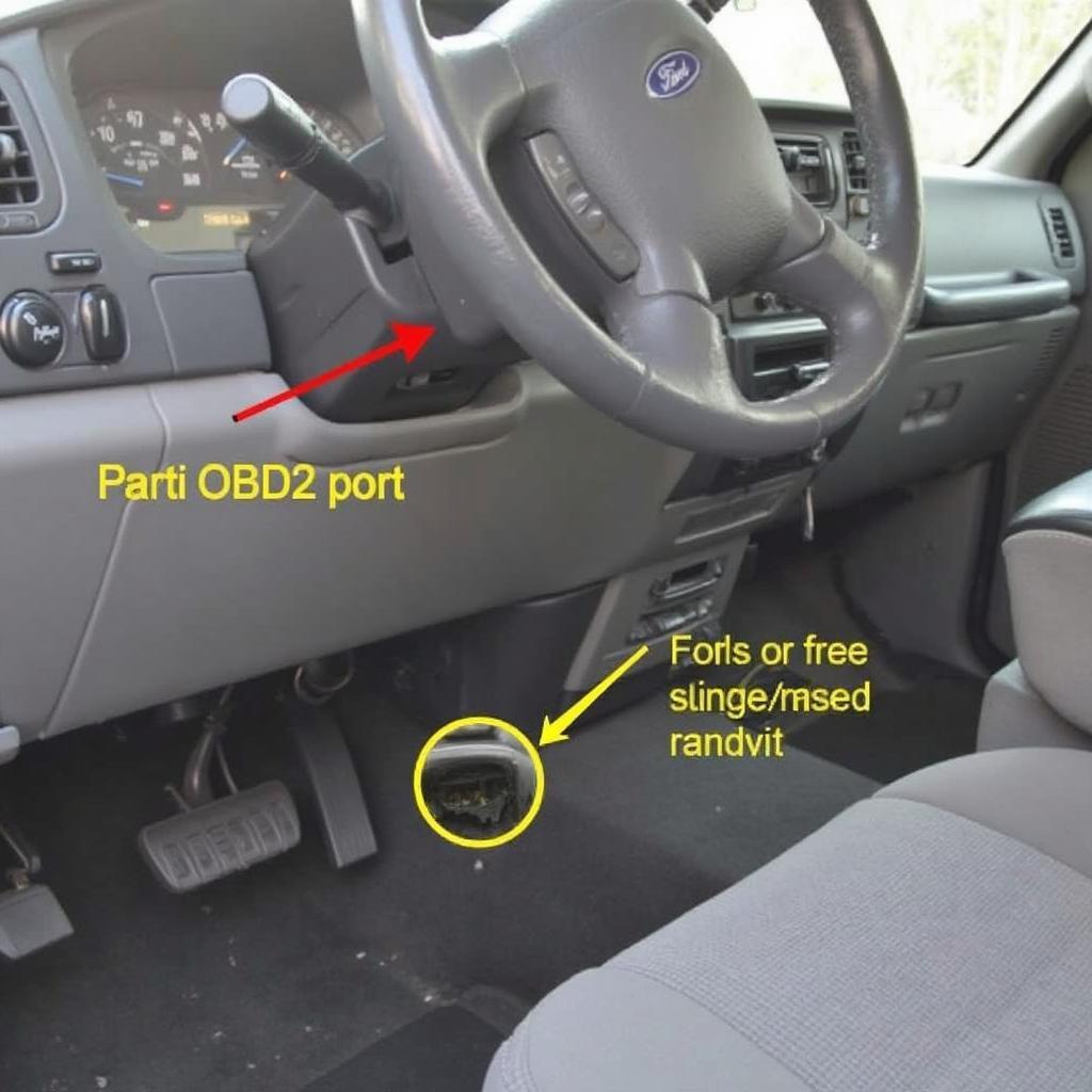 2003 Ford F350 OBD2 Port Location