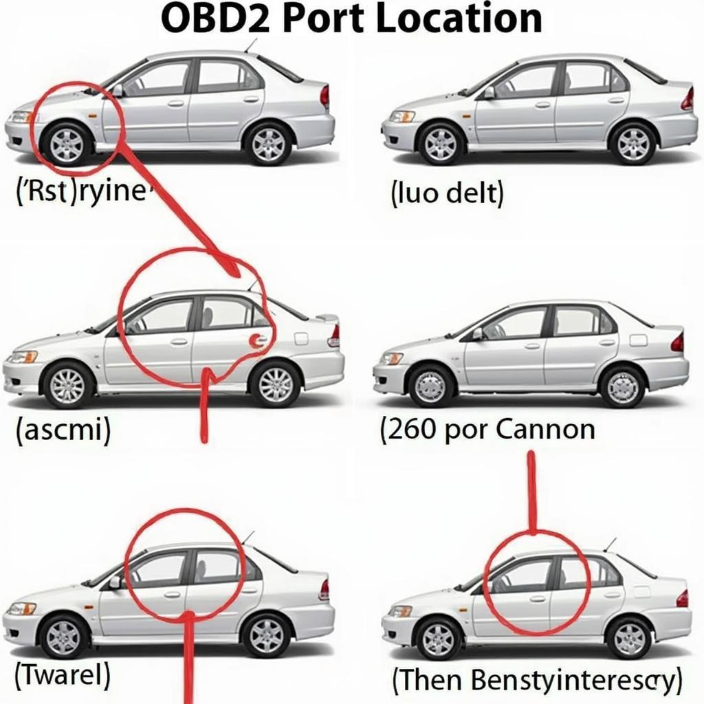 2003 Mitsubishi Lancer OBD2 Port Location Variations