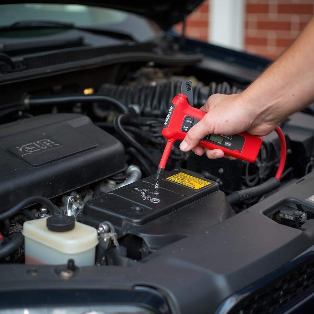 Inspecting the Engine Compartment of a 2003 Trailblazer