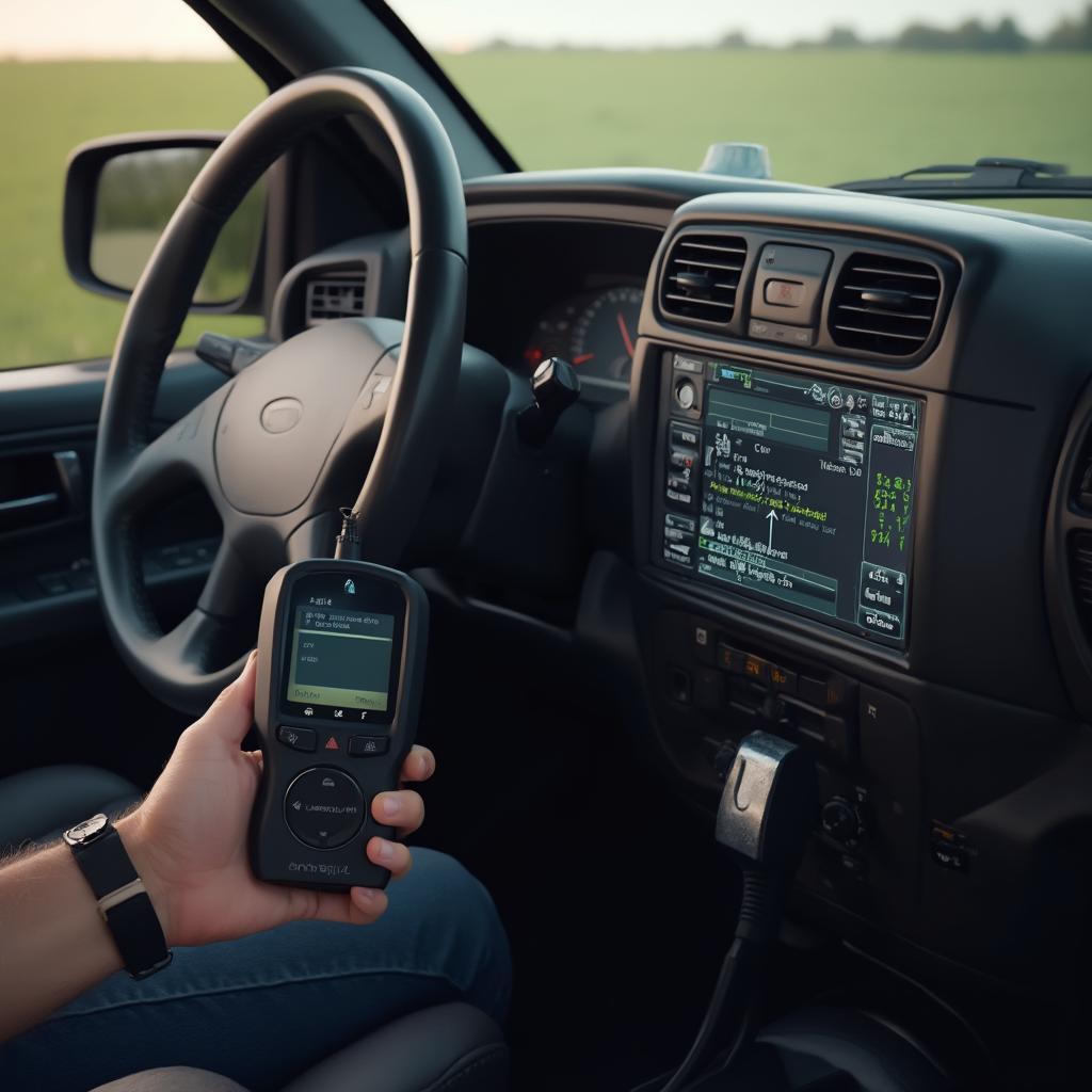 2003 Trailblazer OBD2 Scanner in Use