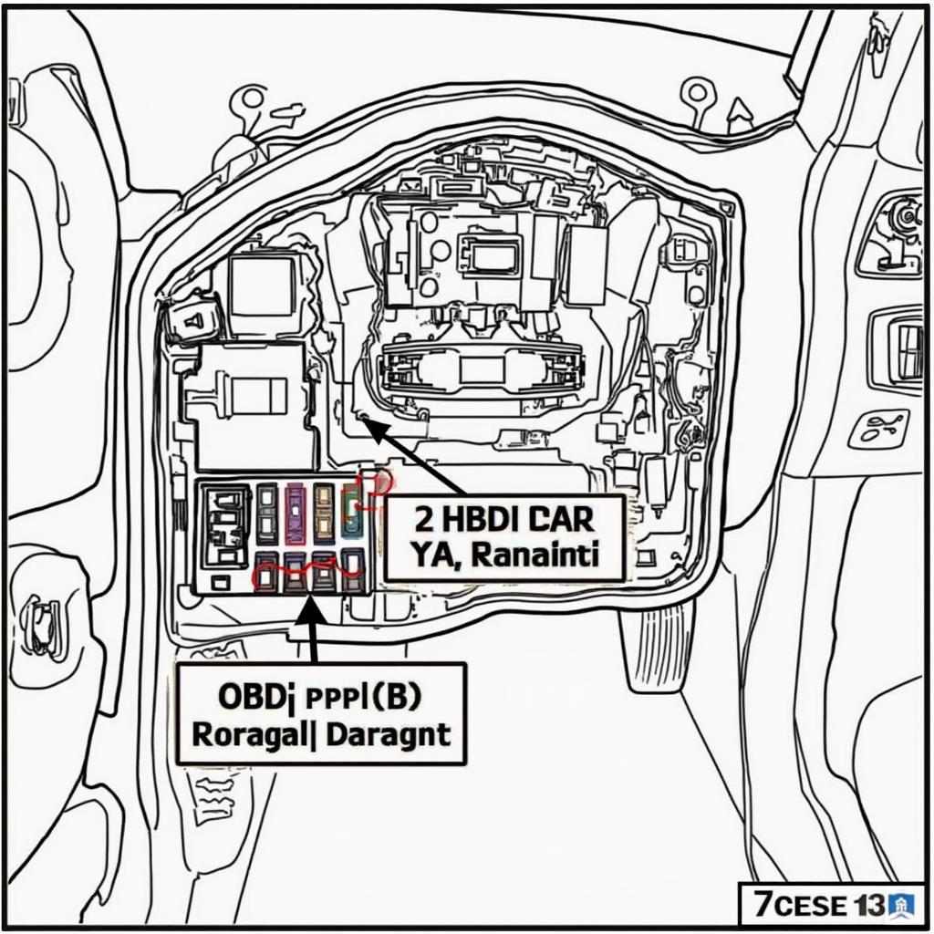 2004 Honda Pilot OBD2 Port Fuse Box Diagram