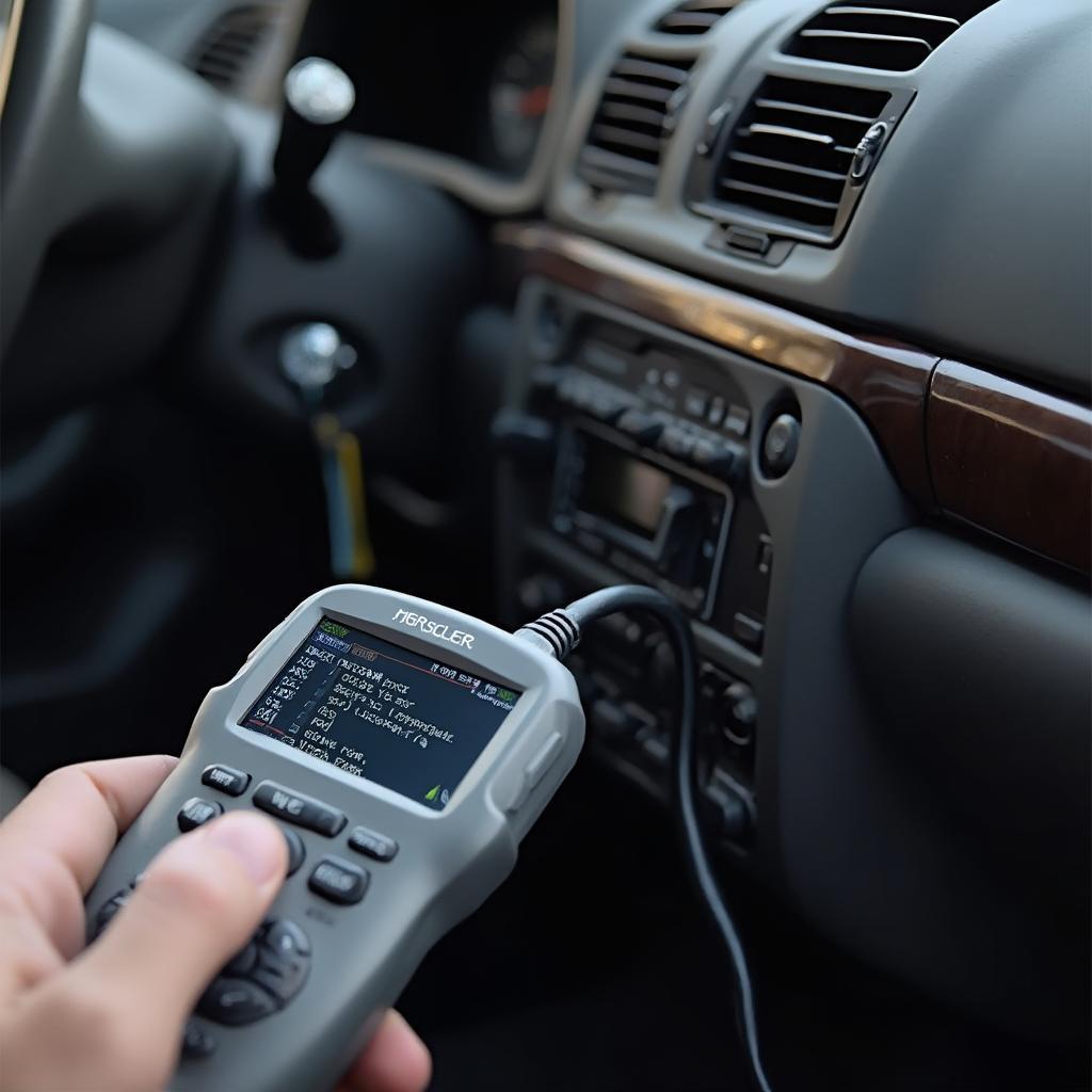 2004 Pacifica OBD2 Scanner in Use