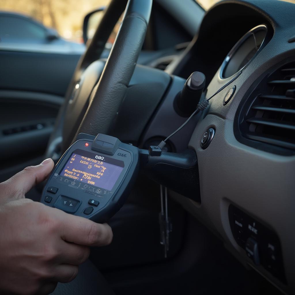 OBD2 Scanner Connected to a 2004 Toyota Solara