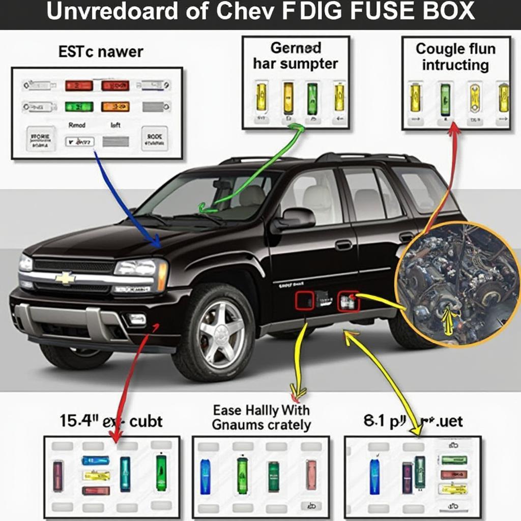 2005 Chevy Trailblazer OBD2 Fuse Location - Underhood Fuse Box