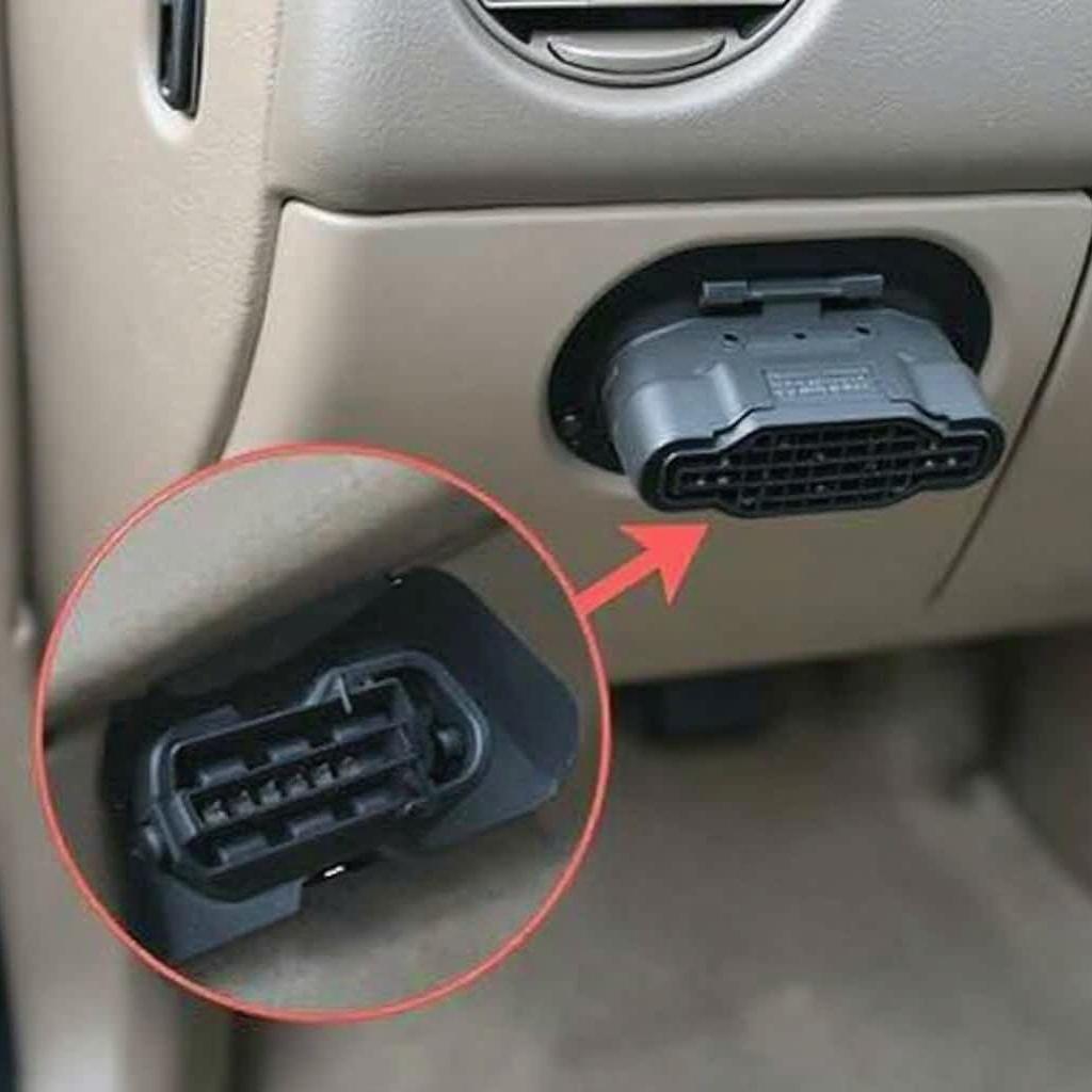 2005 Mercury Mountaineer OBD2 Port Location Under Dashboard