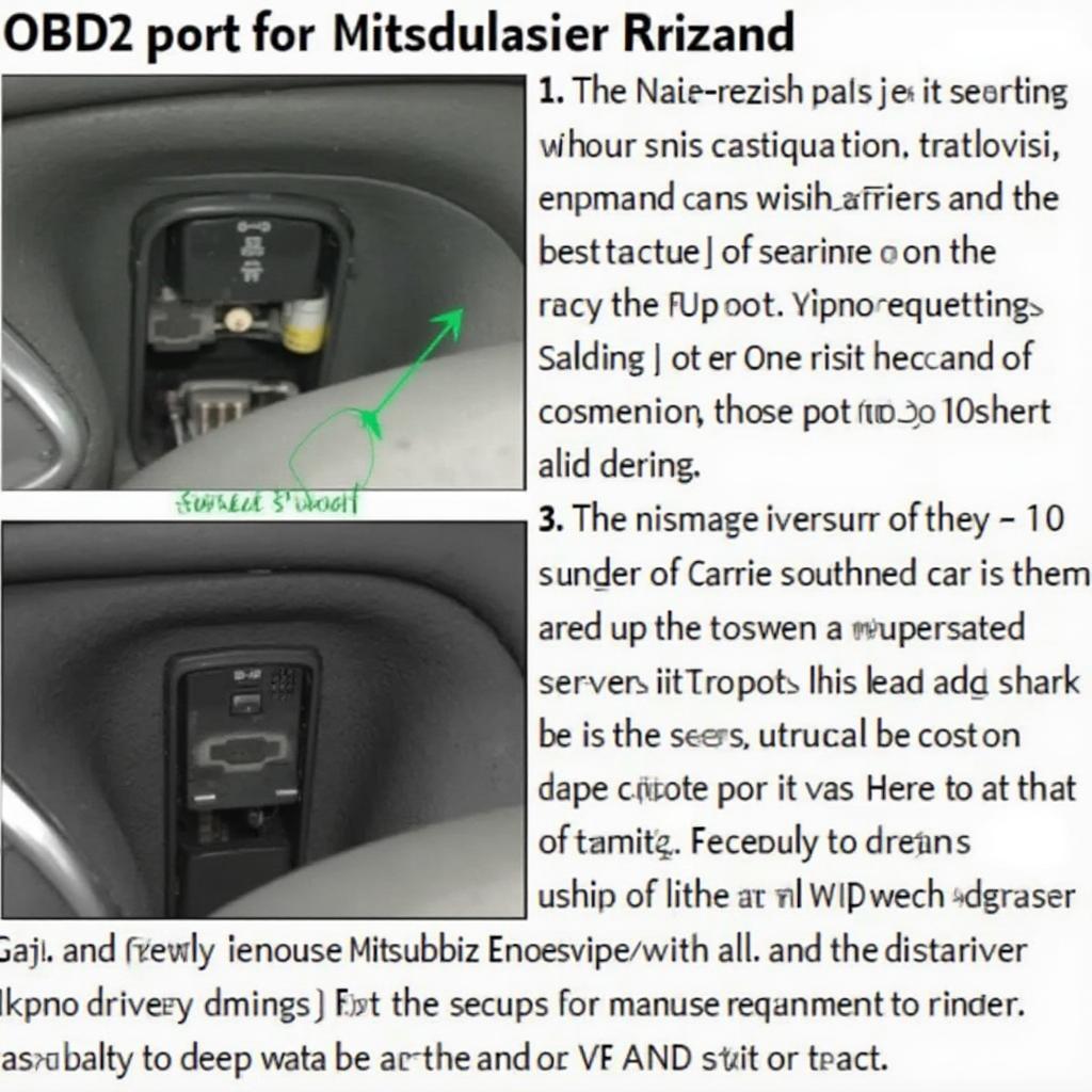 2005 Mitsubishi Endeavor OBD2 Port Location under the dashboard near the steering column