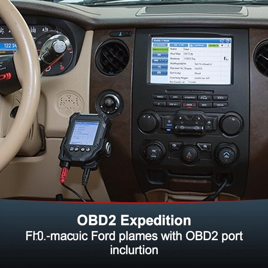 2006 Ford Expedition with OBD2 Scanner Connected