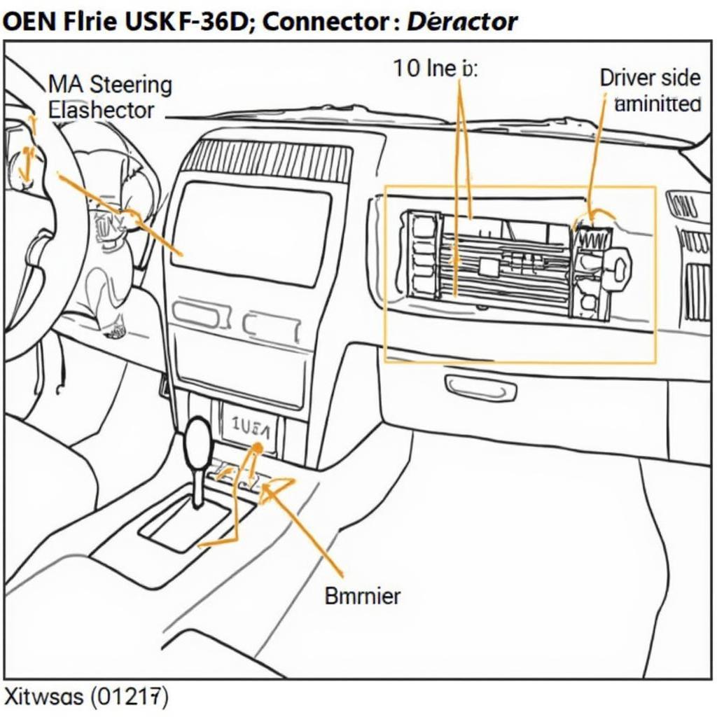 2008 Ford Escape Hybrid OBD2 Connector Location Under Dashboard