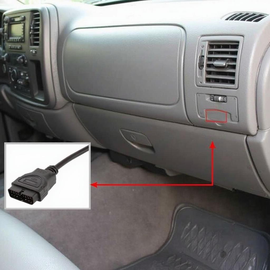 2008 GMC Sierra OBD2 Port Location