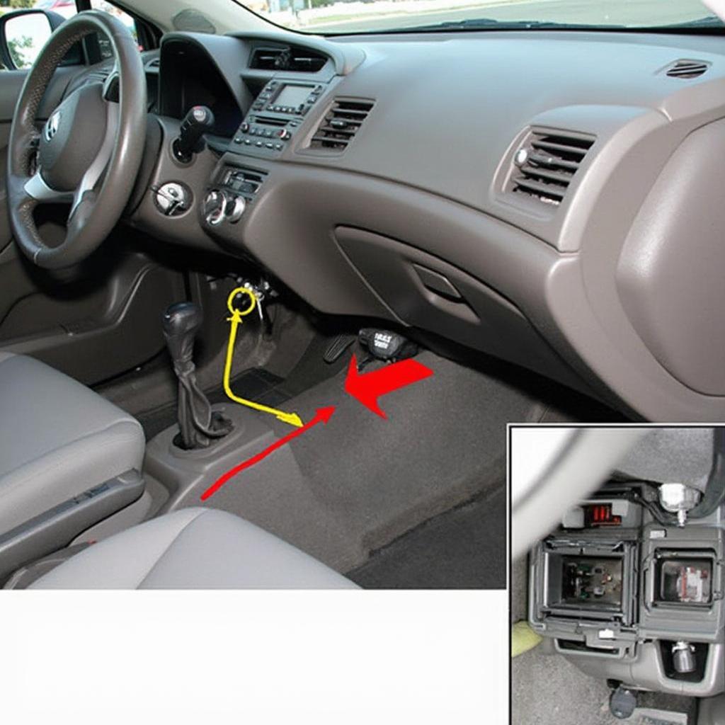 2008 Honda Civic OBD2 Port Location Under Dashboard