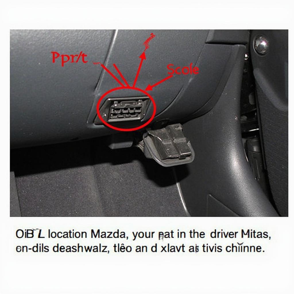 2008 Mazda Miata OBD2 Port Location Under Dashboard