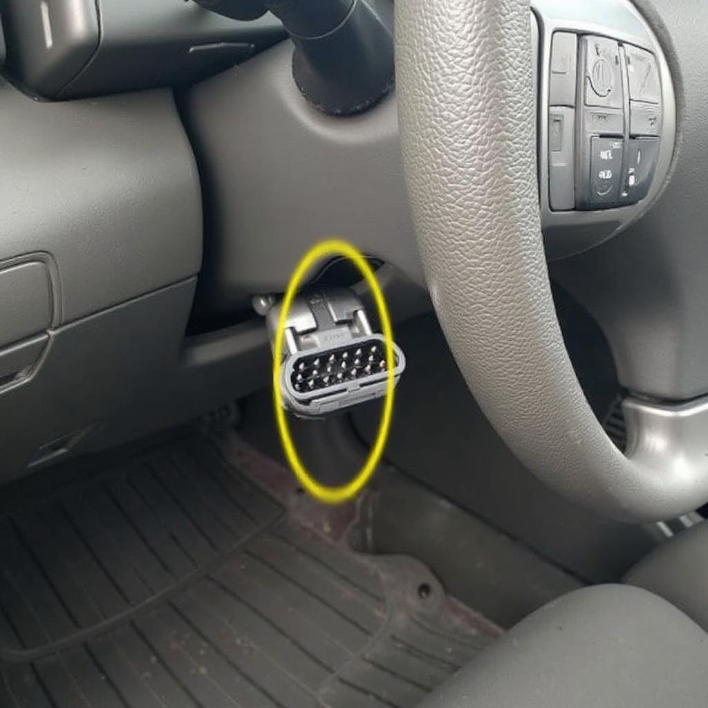 2008 Toyota RAV4 OBD2 Port Location Under Dashboard