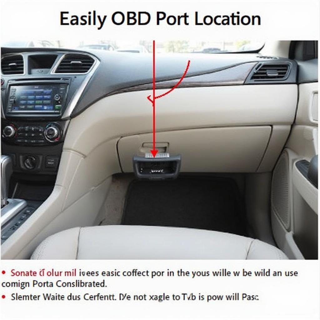 2011 Hyundai Sonata OBD2 Port Location Under Dashboard Driver Side