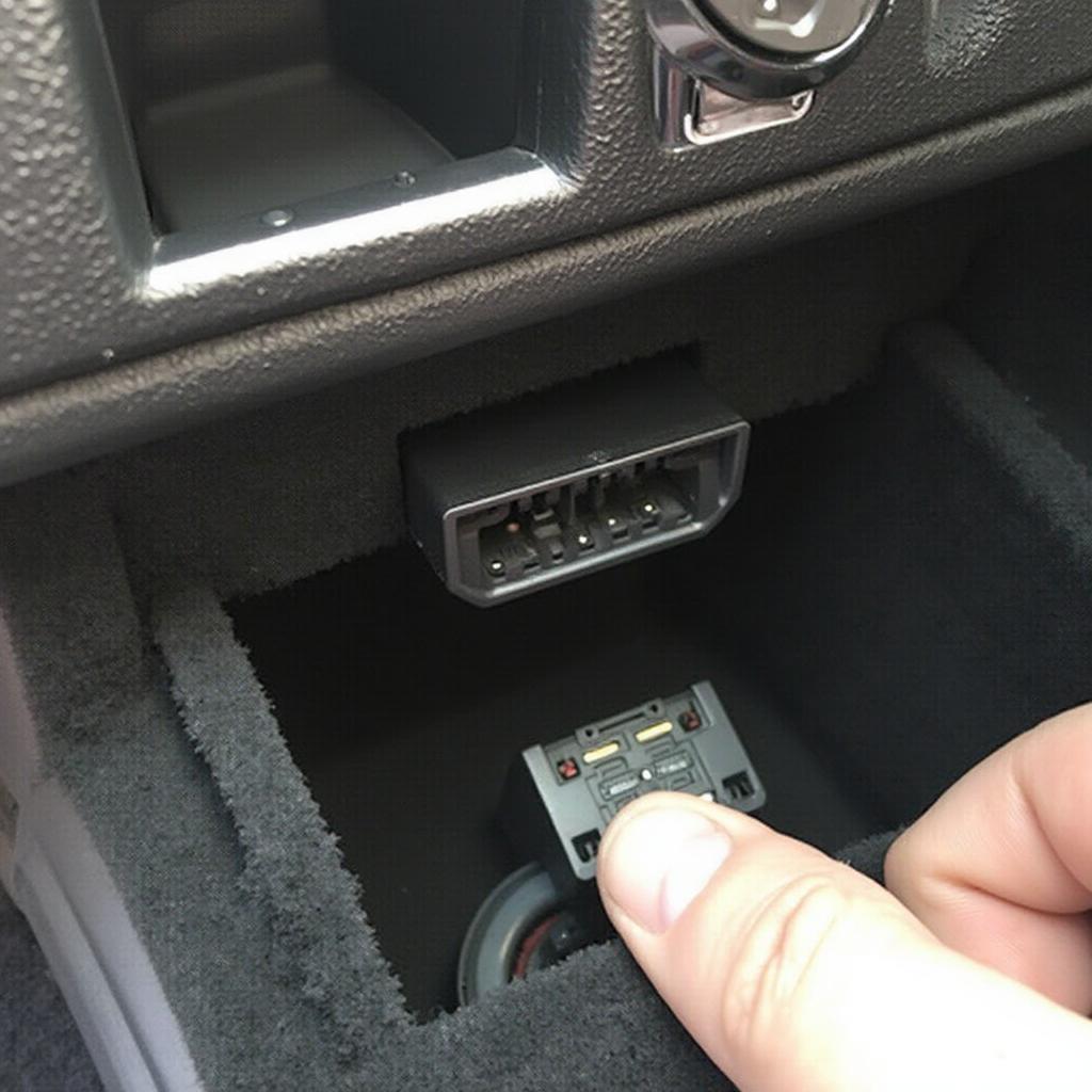 2011 Porsche Panamera OBD2 Port Location Under the Dashboard