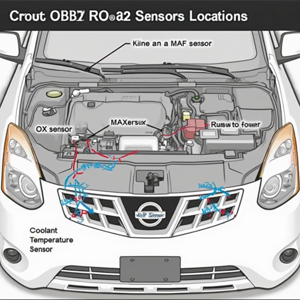 OBD2 Sensor Locations on a 2012 Nissan Rogue