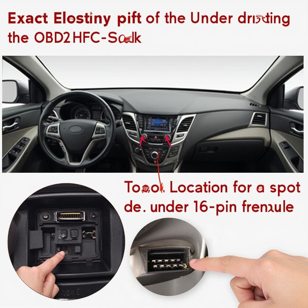 2014 Hyundai Elantra OBD2 Port Location Under Dashboard