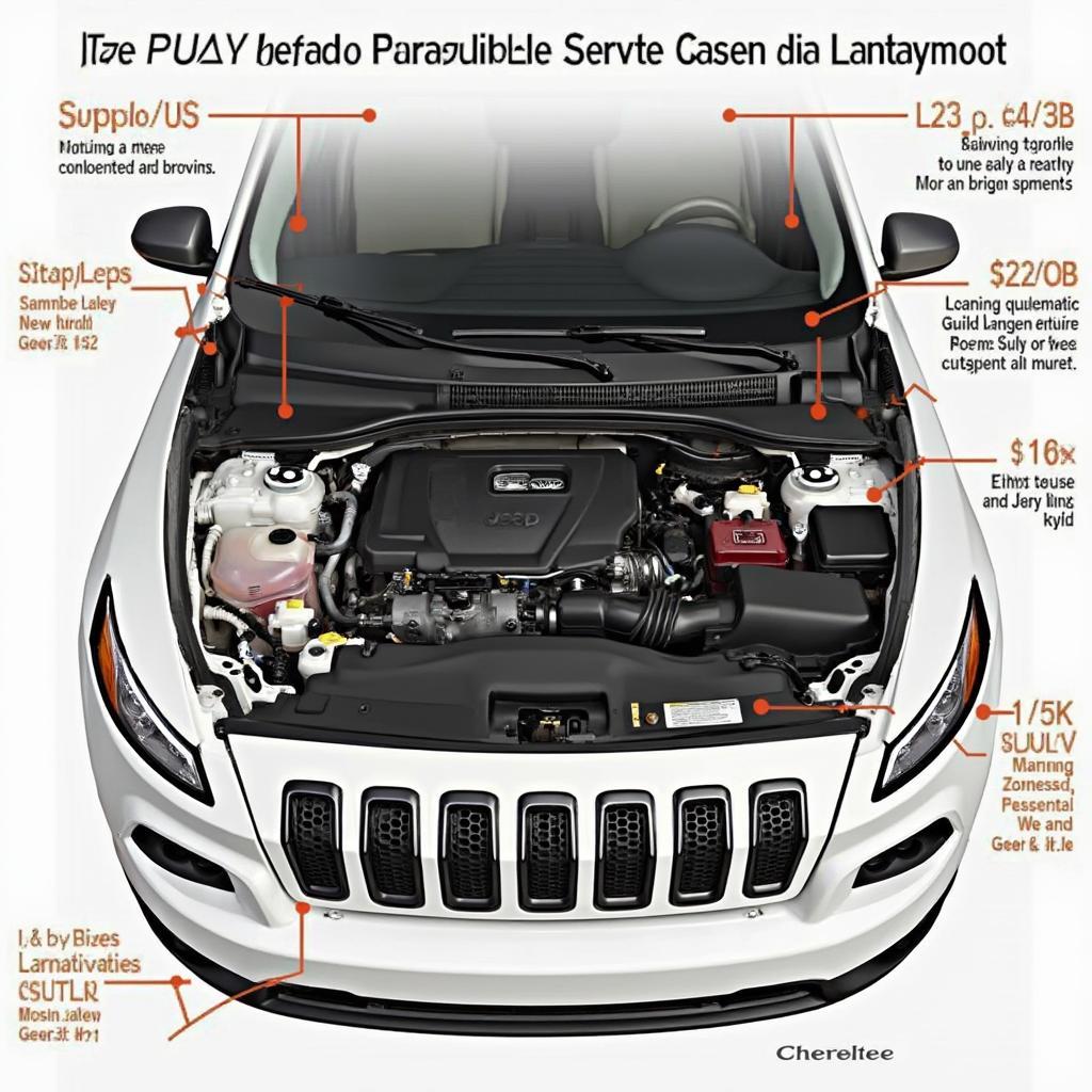 Inspecting the engine compartment of a 2015 Cherokee Trailhawk