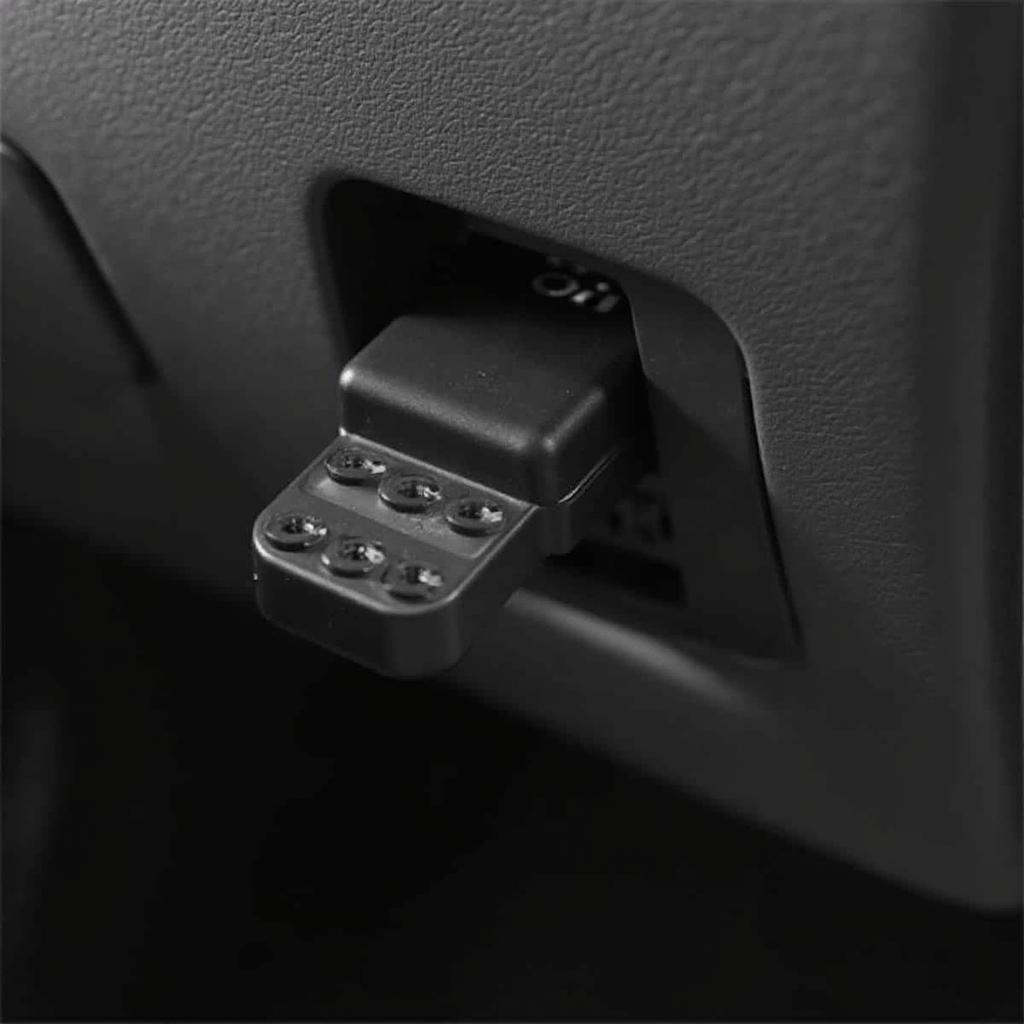 Close-up of an OBD2 Connector in a 2015 Chevy Colorado