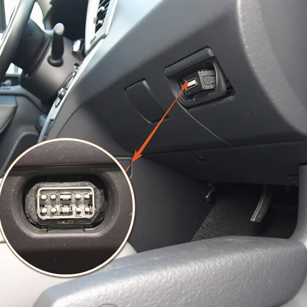 2015 RAV4 OBD2 Connector Location Under Dashboard