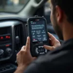 2017 Duramax OBD2 Code Scanner in Use