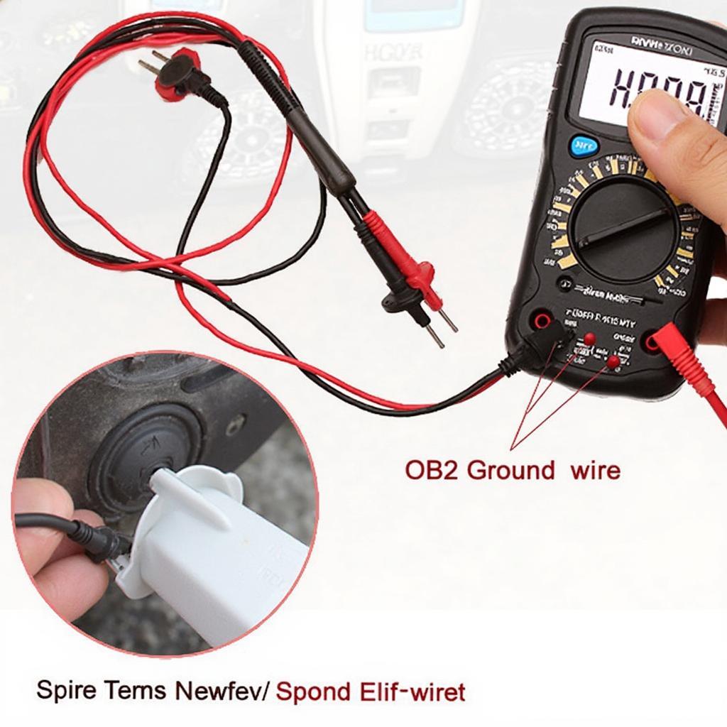 Testing the 2017 Infiniti QX50 OBD2 Ground Wire with Multimeter