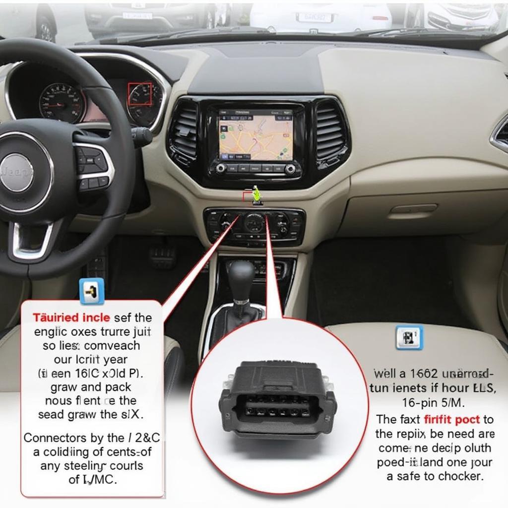 2018 Jeep Compass OBD2 Port Location Under Dashboard