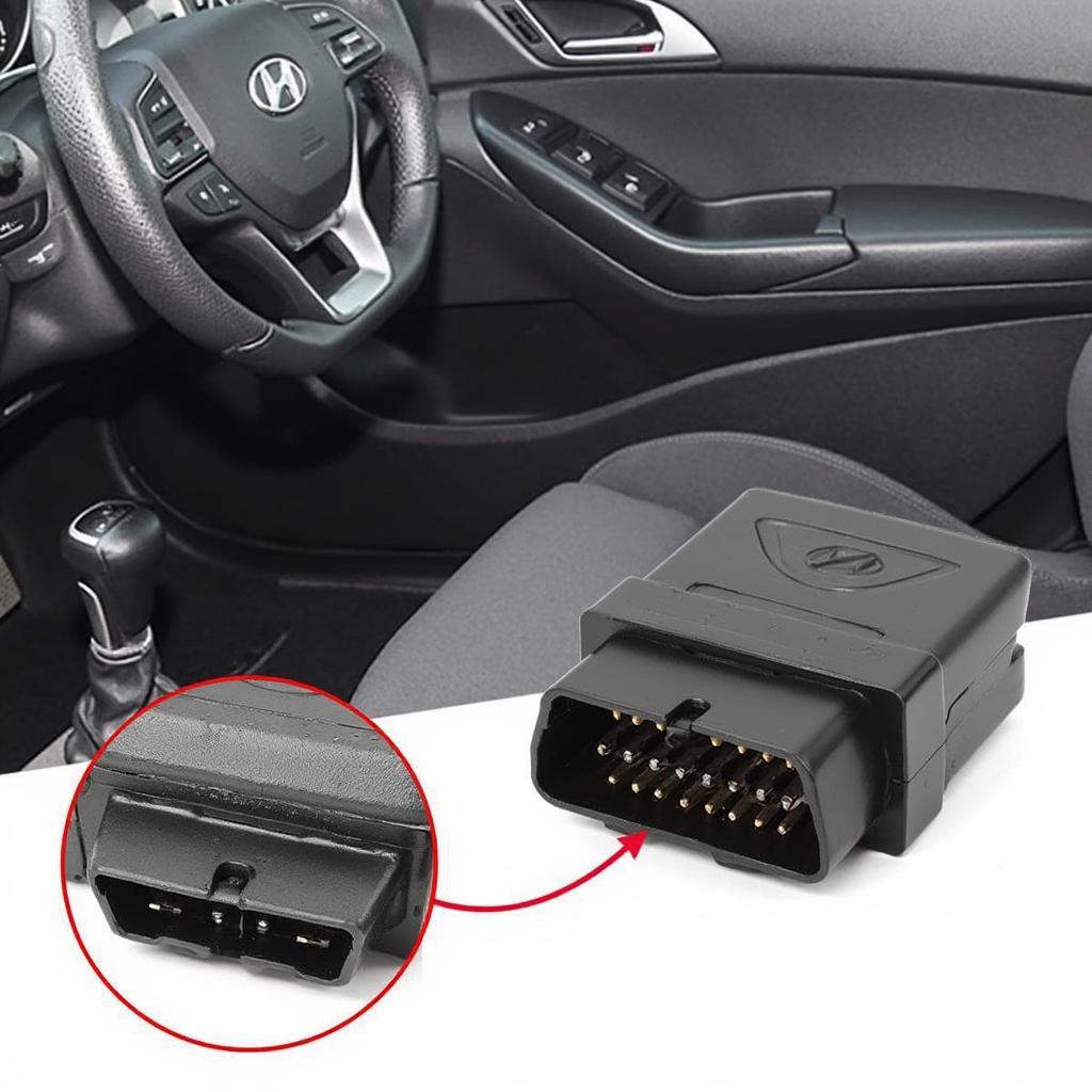 2019 Hyundai Elantra OBD2 Port Location Under Dashboard