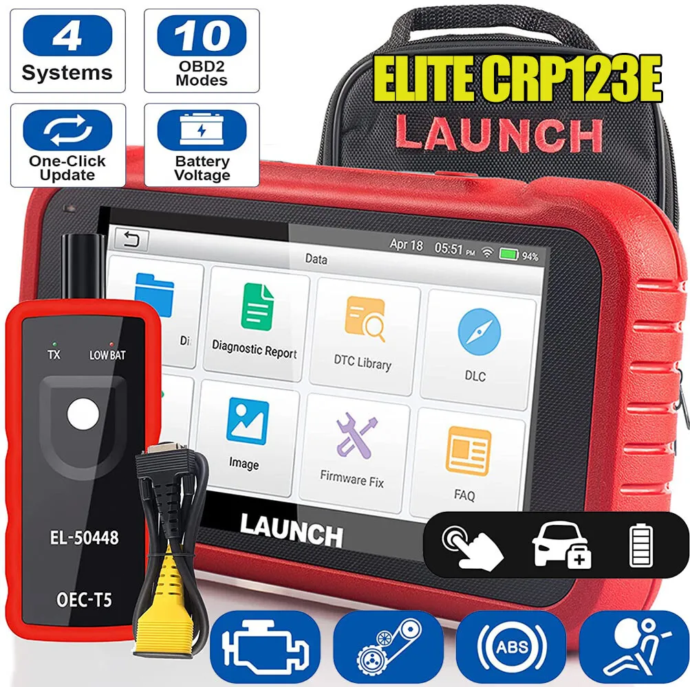 2024 LAUNCH CRP123E OBD2 Scanner Engine ABS SRS Code Reader Car Diagnostic Tool