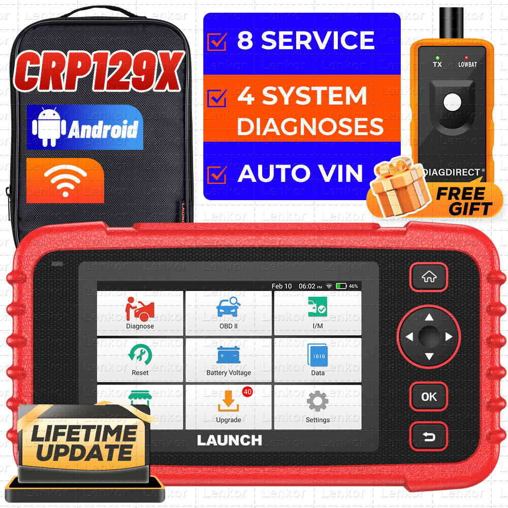 2024 Launch CRP129X OBD2 Car Scanner Engine ABS SRS SAS TPMS EPB Diagnostic Tool